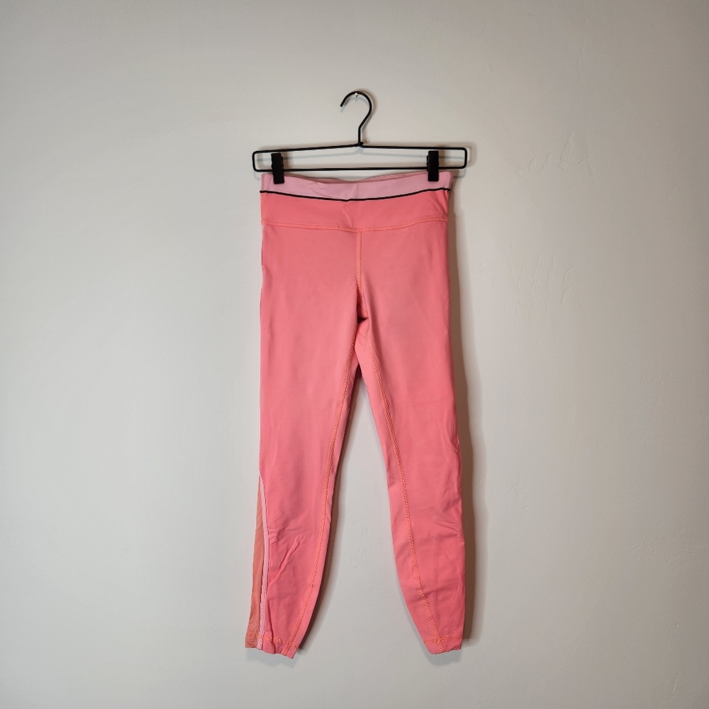 Lululemon Run Pace Tight Pop Orange / Bleached Coral Size 4 - Picture 3 of 9